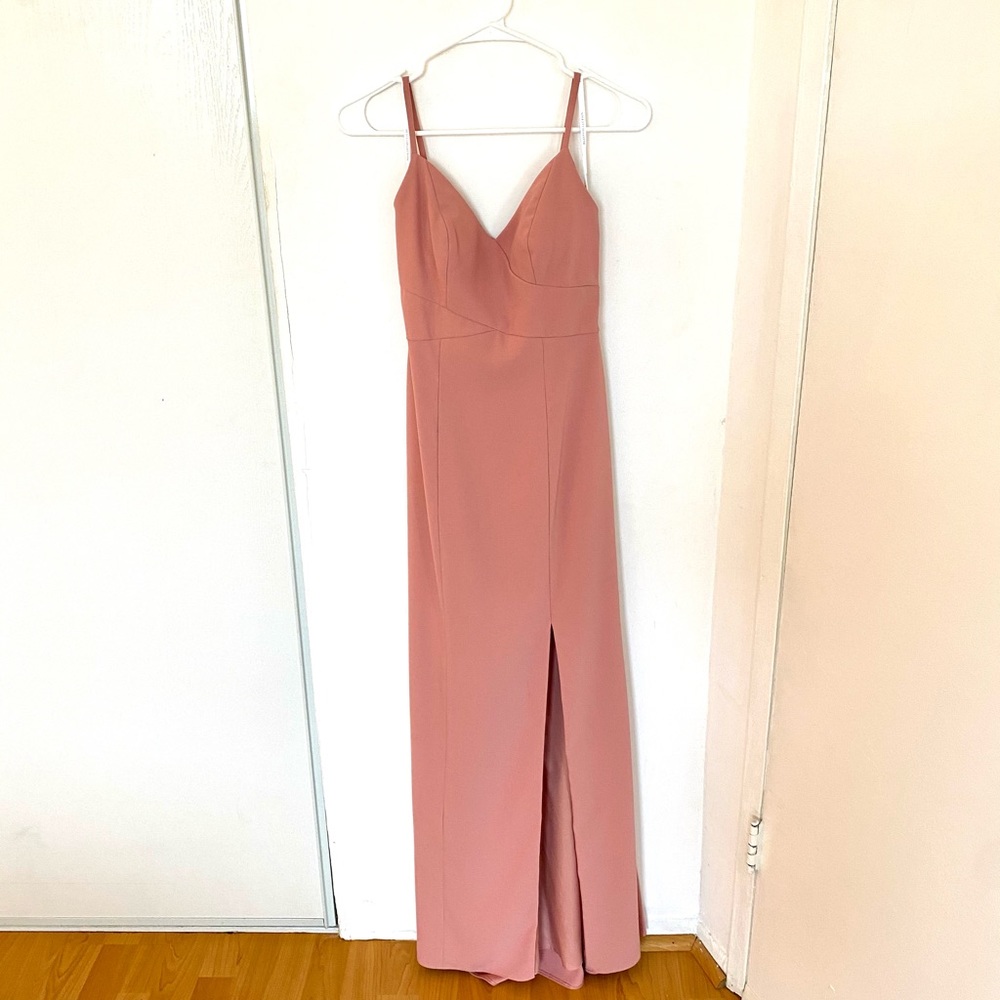 Dessy Collection, Bridesmaid Dress, Desert Rose